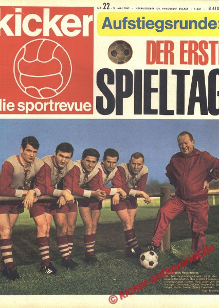 Kicker Sportrevue Nr. 22, 31.5.1965 bis 6.6.1965