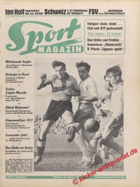 Sportmagazin Nr. 42, 18.10.1950 bis 24.10.1950