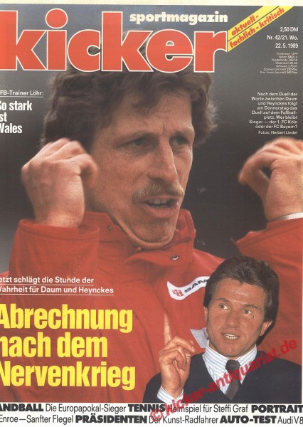 Kicker Schlagzeile: Jetzt schlägt die Stunde der Wahrheit für Daum und Heynckes. Abrechnung nach dem Nervenkrieg.