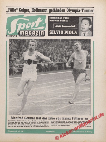 Sportmagazin Nr. 28A, 15.7.1957 bis 21.7.1957