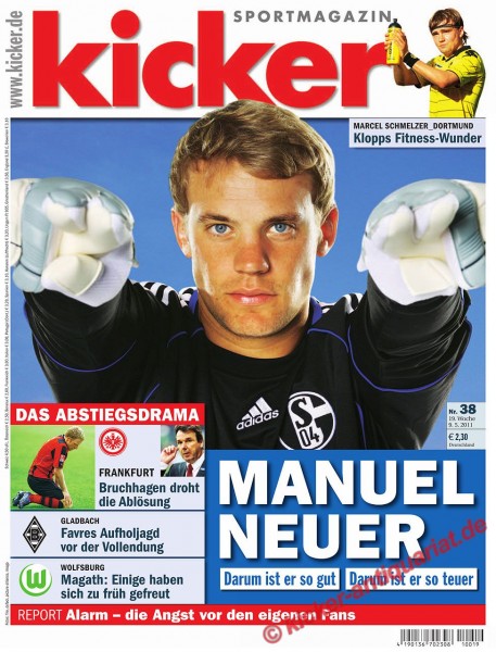 Kicker Sportmagazin Nr. 38, 9.5.2011 bis 15.5.2011