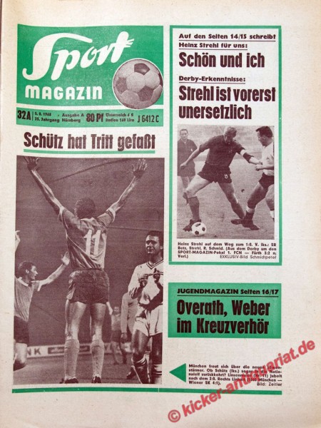 Sportmagazin Nr. 32A, 5.8.1968 bis 11.8.1968
