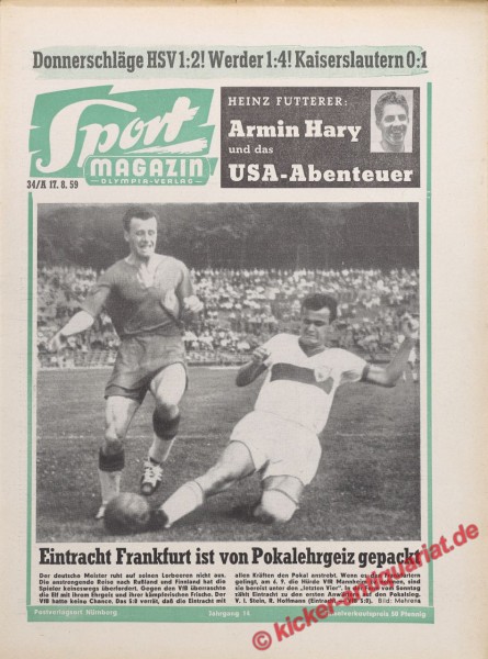 Sportmagazin Nr. 33A, 17.8.1959 bis 23.8.1959