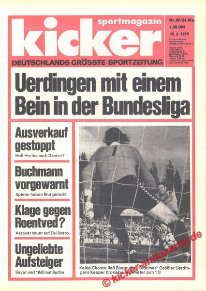Kicker Sportmagazin Nr. 49, 15.6.1979 bis 21.6.1979