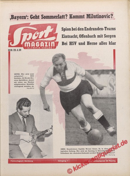 Sportmagazin Nr. 18B, 30.4.1959 bis 6.5.1959