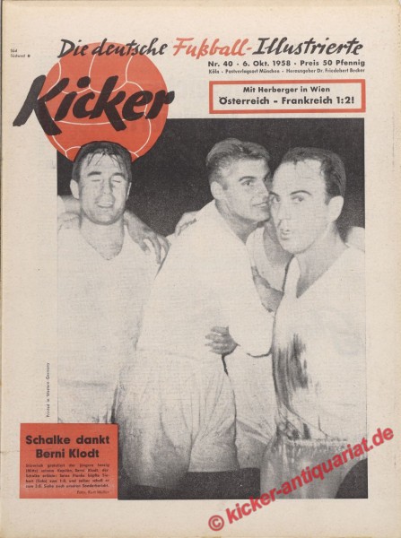 Kicker Nr. 40, 6.10.1958 bis 12.10.1958