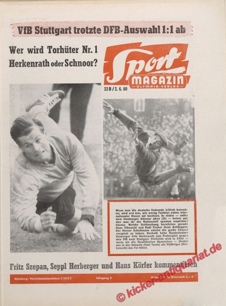Sportmagazin Nr. 22B, 26.5.1960 bis 1.6.1960
