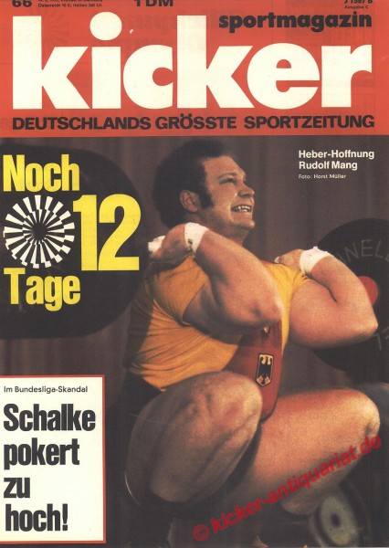 Kicker Sportmagazin Nr. 66, 14.8.1972 bis 20.8.1972