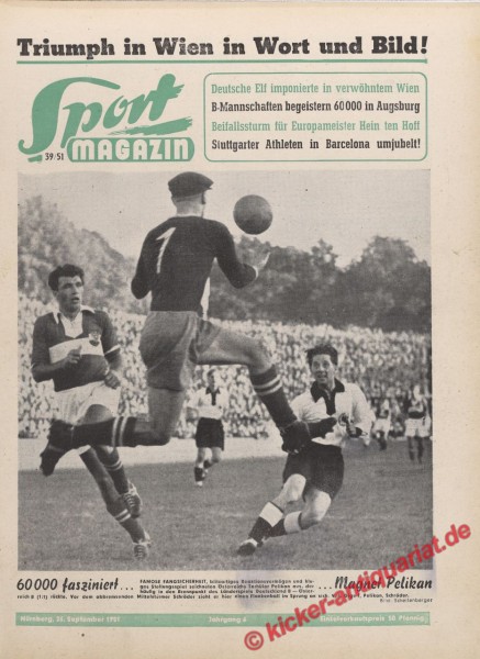 Sportmagazin Nr. 39, 26.9.1951 bis 2.10.1951