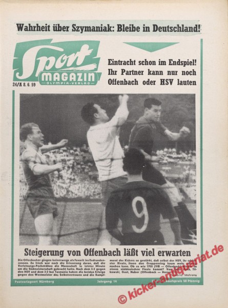 Sportmagazin Nr. 23A, 8.6.1959 bis 14.6.1959