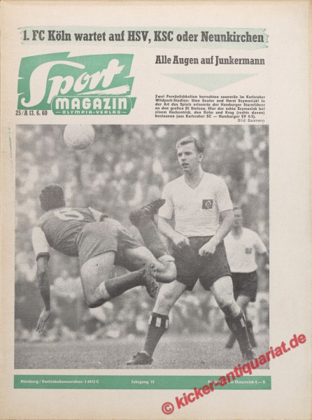 Sportmagazin Nr. 25A, 20.6.1960 bis 26.6.1960
