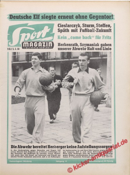 Sportmagazin Nr. 9A, 3.3.1958 bis 9.3.1958