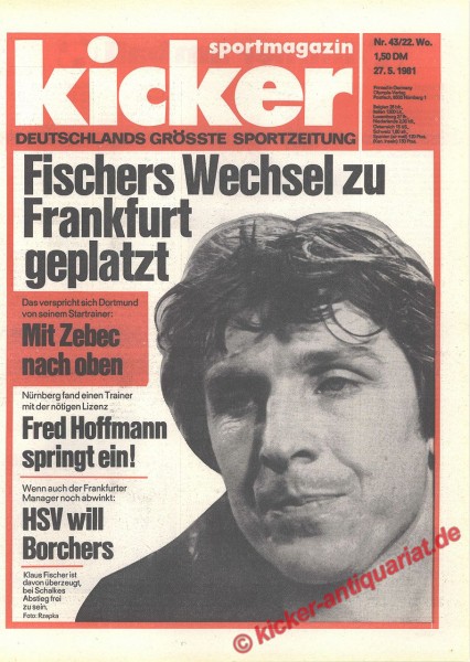 Kicker Sportmagazin Nr. 43, 27.5.1981 bis 2.6.1981