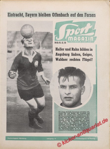 Sportmagazin Nr. 50A, 15.12.1958 bis 21.12.1958
