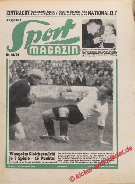 Sportmagazin Nr. 46A, 15.11.1954 bis 21.11.1954