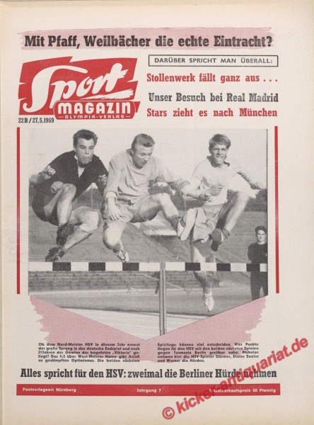 Sportmagazin Nr. 22B, 28.5.1959 bis 3.6.1959