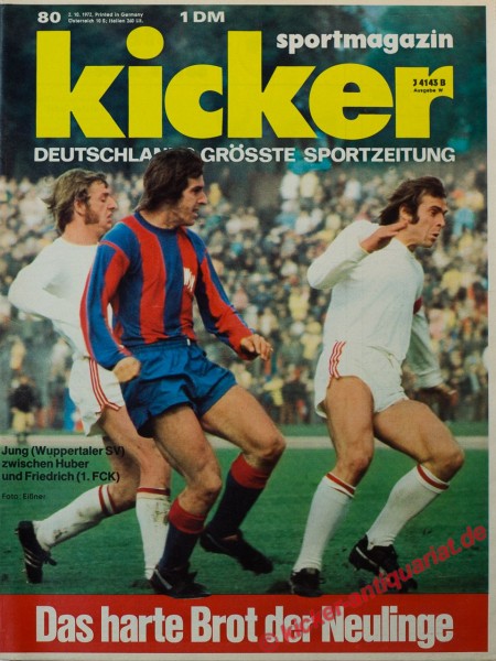 Kicker Sportmagazin Nr. 80, 2.10.1972 bis 8.10.1972