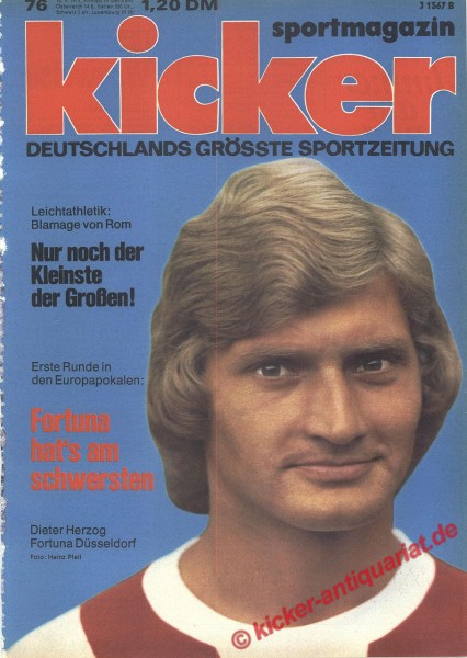 Kicker Sportmagazin Nr. 76, 16.9.1974 bis 22.9.1974