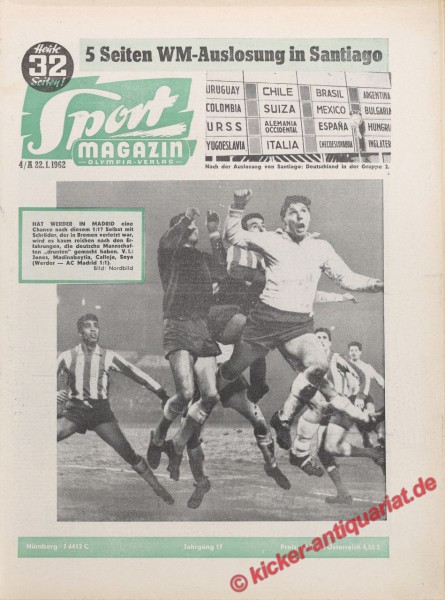 Sportmagazin Nr. 4A, 26.1.1962 bis 1.2.1962