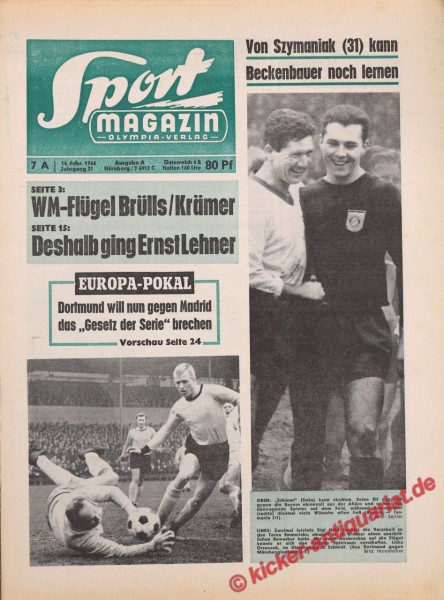 Sportmagazin Nr. 7A, 14.2.1966 bis 20.2.1966