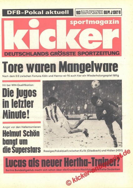 Kicker Sportmagazin Nr. 103, 20.12.1973 bis 26.12.1973