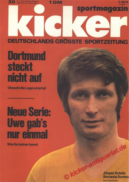Kicker Sportmagazin Nr. 30, 10.4.1972 bis 16.4.1972