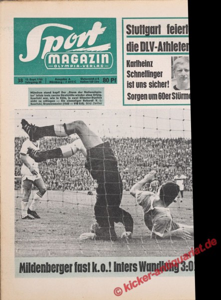 Sportmagazin Nr. 38A, 13.9.1965 bis 19.9.1965