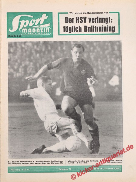 Sportmagazin Nr. 12A, 25.3.1963 bis 31.3.1963