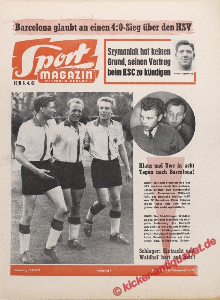 Sportmagazin Nr. 15B, 6.4.1961 bis 12.4.1961