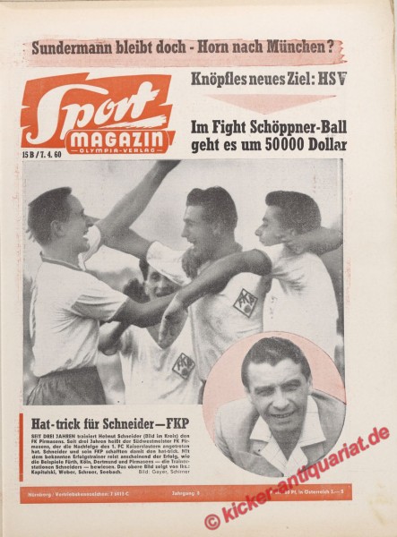 Sportmagazin Nr. 14B, 31.3.1960 bis 6.4.1960