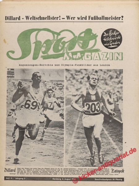 Sportmagazin Nr. 31, 4.8.1948 bis 10.8.1948