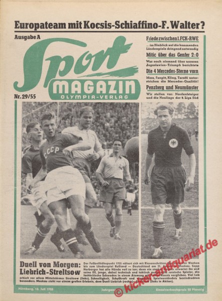 Sportmagazin Nr. 29A, 18.7.1955 bis 24.7.1955