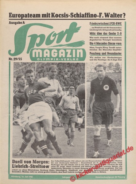 Sportmagazin Nr. 29A, 18.7.1955 bis 24.7.1955