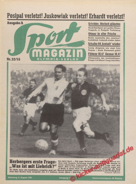 Sportmagazin Nr. 32A, 8.8.1955 bis 14.8.1955