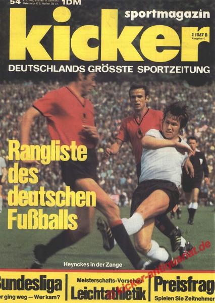 Kicker Sportmagazin Nr. 54, 5.7.1971 bis 11.7.1971