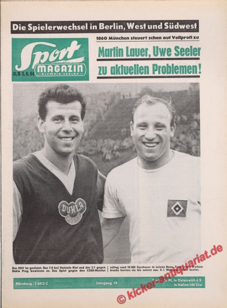 Sportmagazin Nr. 31A, 3.8.1964 bis 9.8.1964