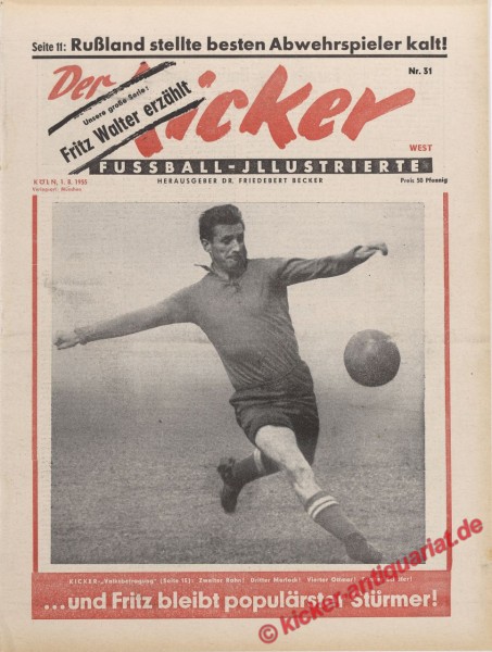 Kicker Nr. 31, 1.8.1955 bis 7.8.1955