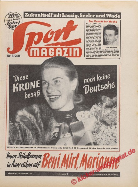 Sportmagazin Nr. 8B, 25.2.1954 bis 3.3.1954