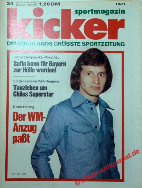 Kicker Sportmagazin Nr. 24, 18.3.1974 bis 24.3.1974