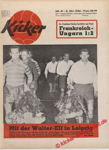 Kicker Nr. 41, 8.10.1956 bis 14.10.1956