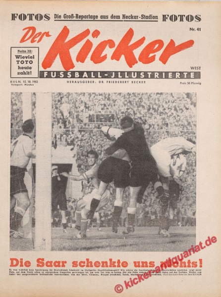 Kicker Nr. 41W, 12.10.1953 bis 18.10.1953