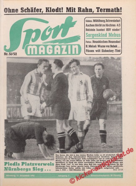 Sportmagazin Nr. 51A, 17.12.1952 bis 23.12.1952