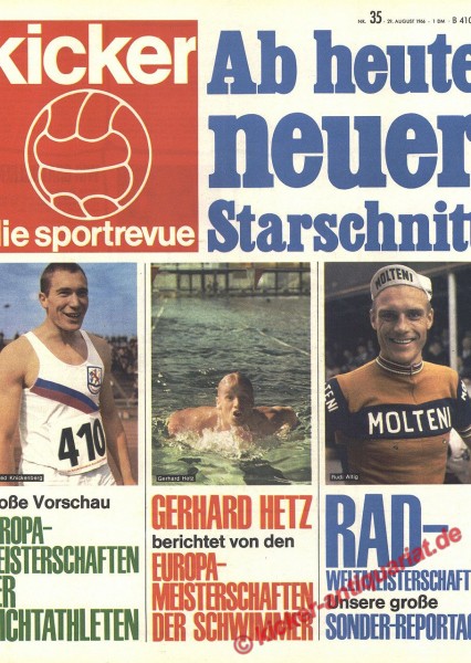 Kicker Sportrevue Nr. 35, 29.8.1966 bis 4.9.1966