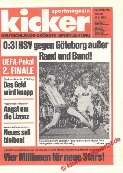 Kicker Sportmagazin Nr. 41, 21.5.1982 bis 27.5.1982
