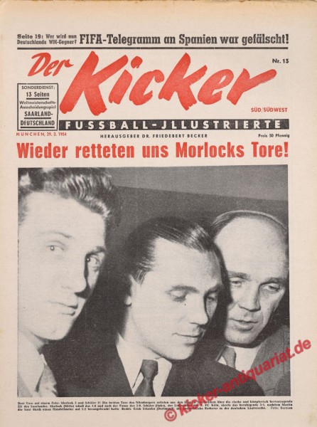Kicker Nr. 13SW, 29.3.1954 bis 4.4.1954