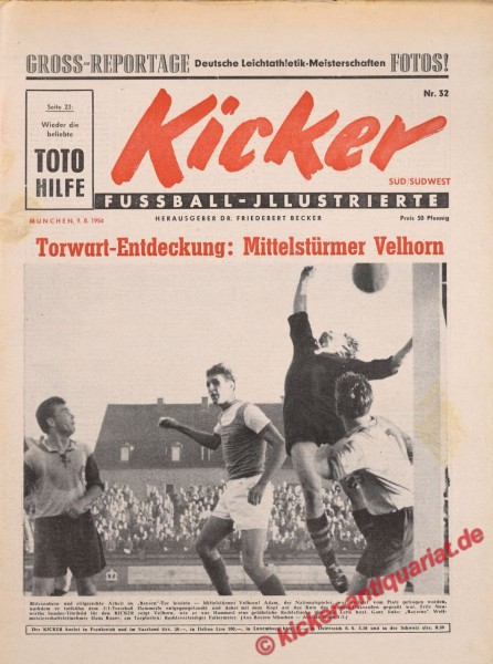 Kicker Nr. 32SW, 9.8.1954 bis 15.8.1954
