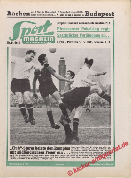 Sportmagazin Nr. 14A, 3.4.1956 bis 9.4.1956