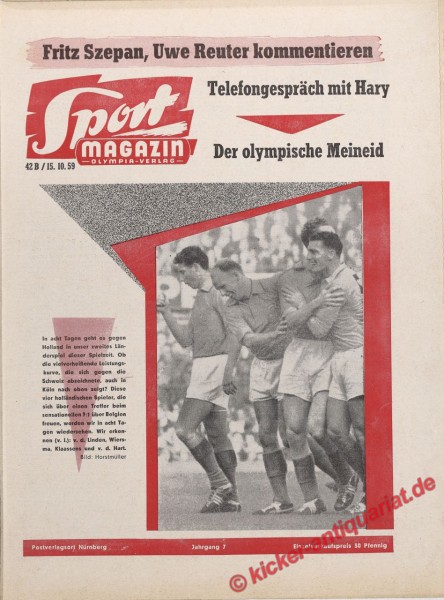 Sportmagazin Nr. 42B, 15.10.1959 bis 21.10.1959