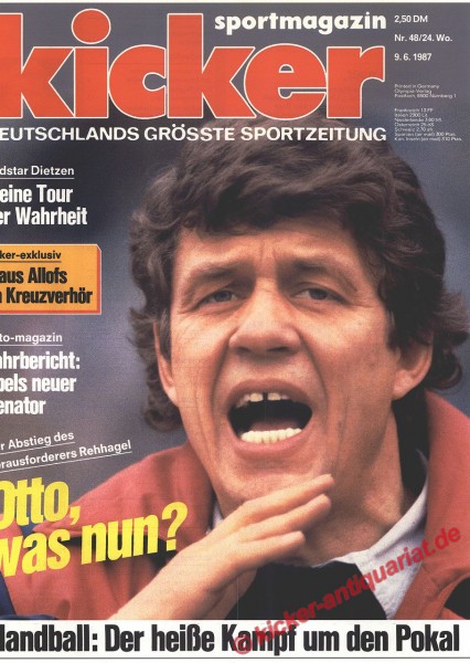Kicker Sportmagazin Nr. 48, 9.6.1987 bis 15.6.1987
