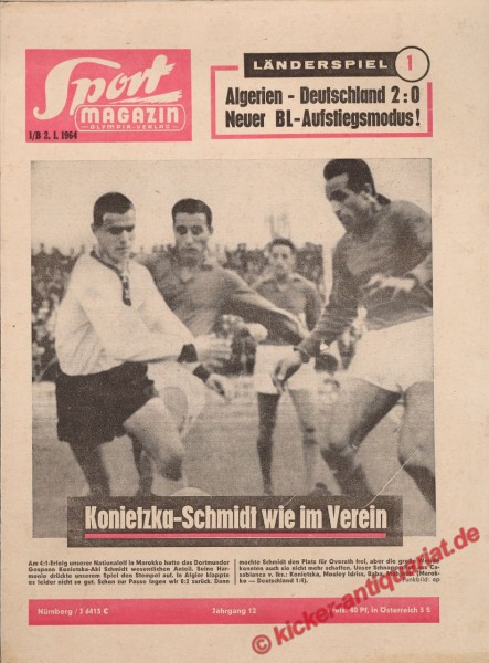 Sportmagazin Nr. 1B, 2.1.1964 bis 8.1.1964